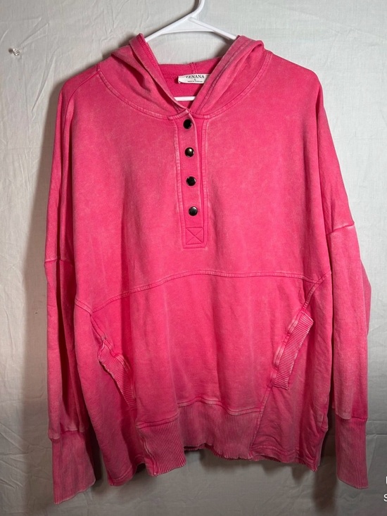 Zenana Outfitters Jackets & Blazers - Zenana Outfitters Hot Pink Hooded Pullover